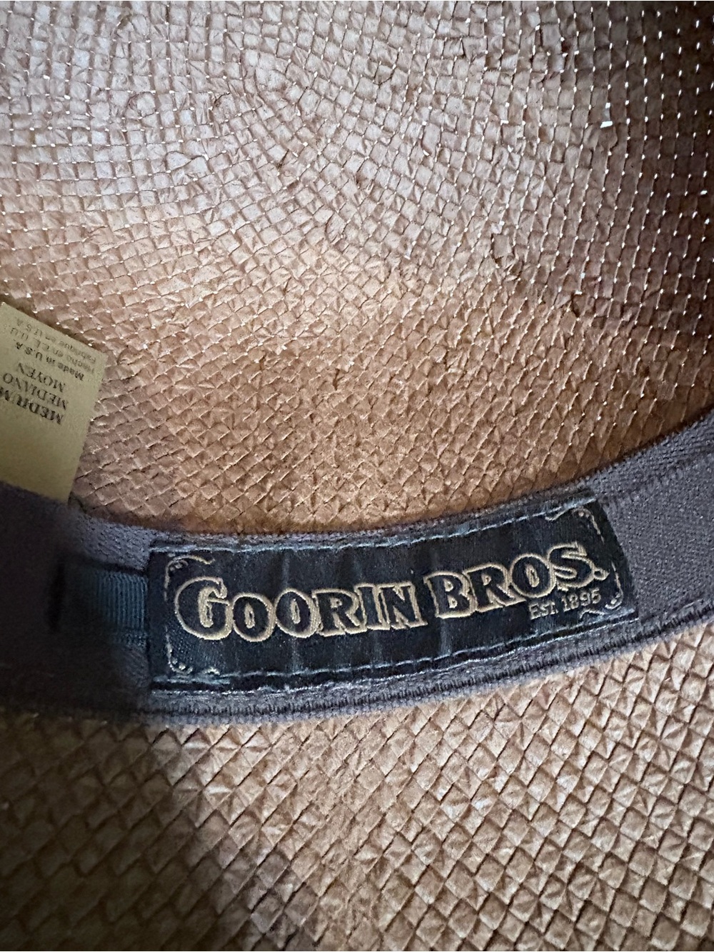 Goorin Bros Brown Straw Hat with Dark Band - Picture 2 of 3